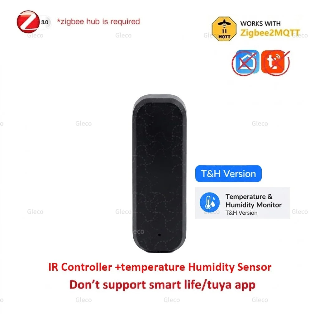 Zigbee IR Remote Control Universal Infrared Controller With Temperature Humidity Sensor For TUYA Smart Life Zigbee2mqtt Gateway