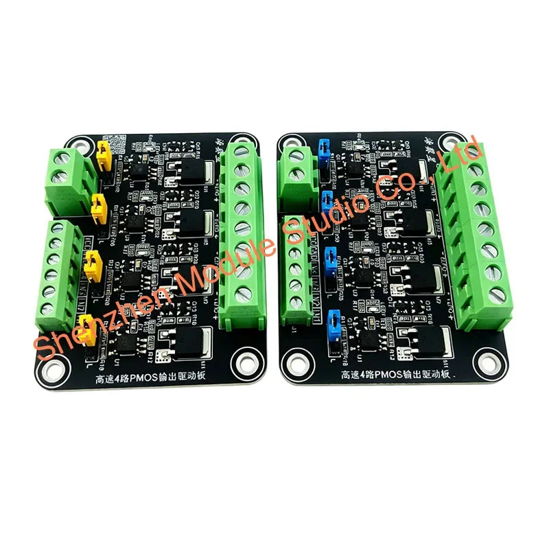 High-Speed 4-Channel P-MOSFET Module Optically Isolated Signal Amplification Control Board for Microcontrollers & PLC