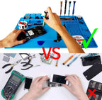 ESD Anti-Static Silicone Soldering Mat Heat Resistant Magnetic Repair Work Pad For Laptop Phone Watch PCB Electronic Maintenance