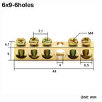 Grounding Bars Copper Wire Connector Multi-specification With Hole Screw Brass Connection Row Zero Ground Terminal Electrical