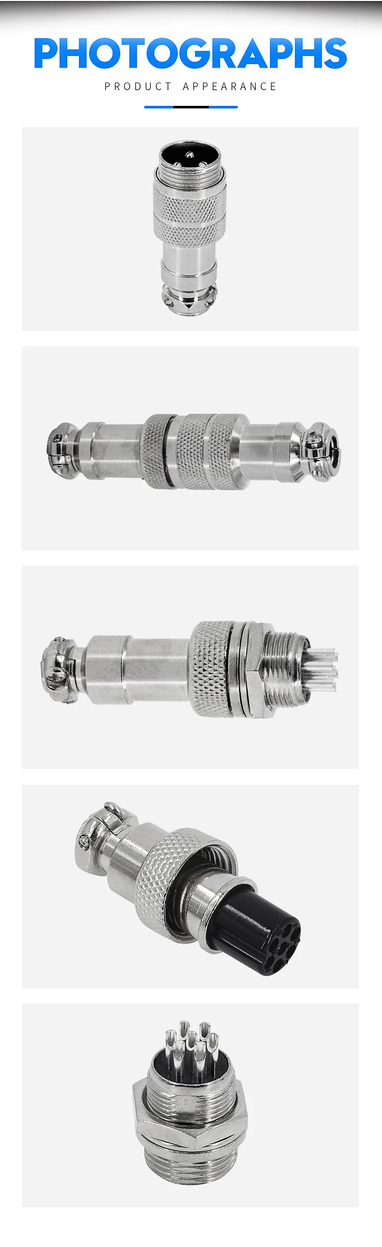 gx16 Connector 2pin 3pin 4pin 5pin 6pin 7pin 8pin 10pin Male Female Aviation Cable Terminal Plug Socket Waterproof Connector