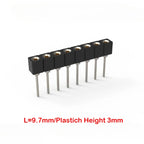 5pc 2.54mm Round Hole Male Tin Gold Female Pin Header 1/2x40P Single/Dual Row Breakable PCB IC Crystal Relay Transistor Socket