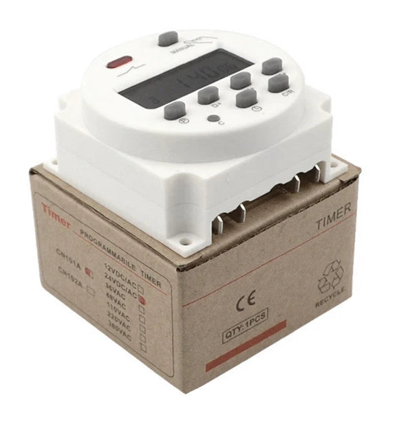 CN101A Digital Microcomputer 7Days Weekly Programmer Electronic Timer Switch 220V Time Relay with Countdown 12V DC for Light Fan