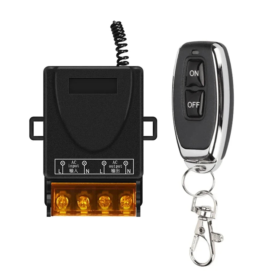 Universal 433Mhz Smart Switch with Wireless Remote Control Relay for Water Pump Motor Led Electric Appliance Learning Code 30A