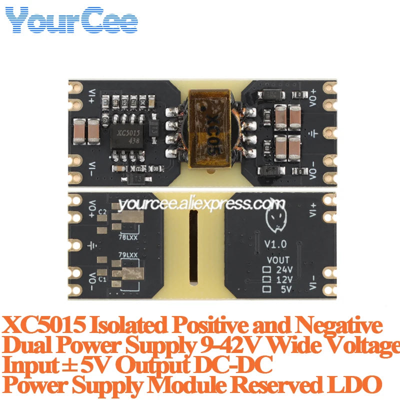 10pcs/1pc XC5015 JW3510 XC7010 Isolated Power Supply Module DC-DC Wide Voltage 9-42V to 5V 12V ±5V ±12V Output Reserved LDO
