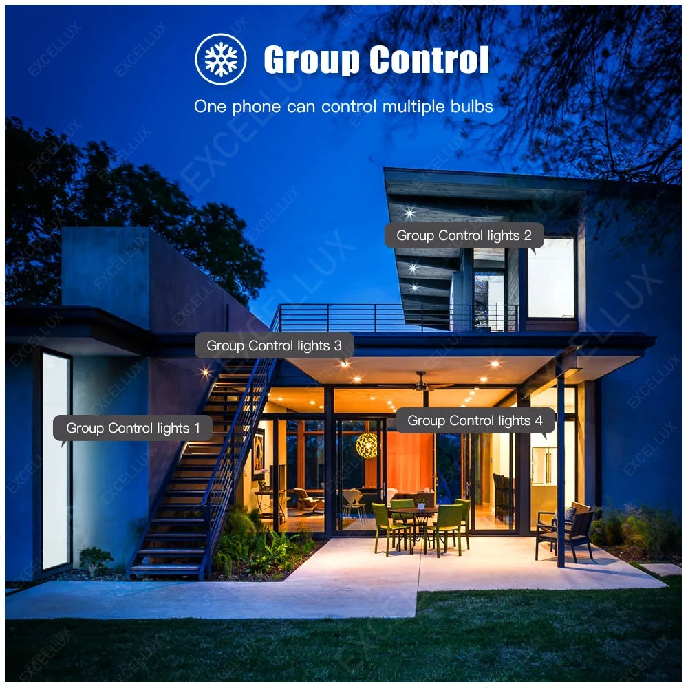 Tuya E27 Led Lamp App Control Bluetooth /WiFi Led Light Bulbs 15W RGB CW WW Smart Bulb Works With Amazon Alexa Google Assistant