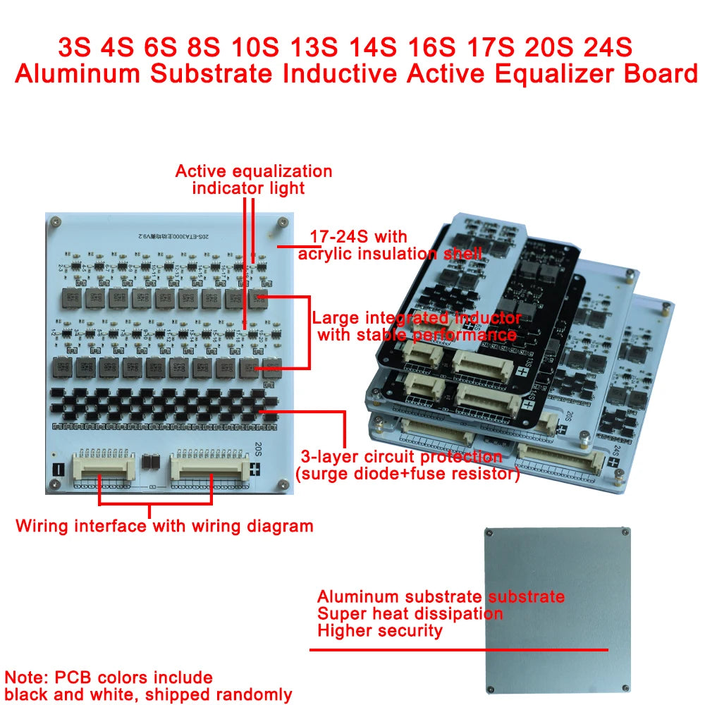 1.2A Active Balancer Board Lifepo4 Lipo Li-ion Lithium Battery Energy Transfer Equalizer Module Inductive Version BMS 3S 4S 6S