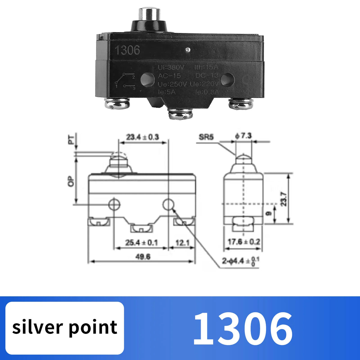 10Pcs 1NO + 1NC Hinge Roller Lever Micro Action Switches