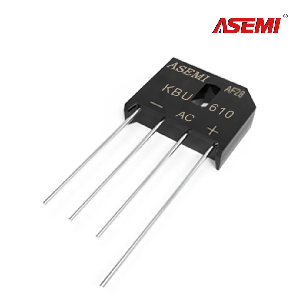 5PCS KBU608 KBU610 KBU806 KBU808 KBU810 KBU1010 KBU1510 KBU2510 Bridge Rectifier 6A 8A 10A 15A 25A 600V 800V 1000V ASEMI