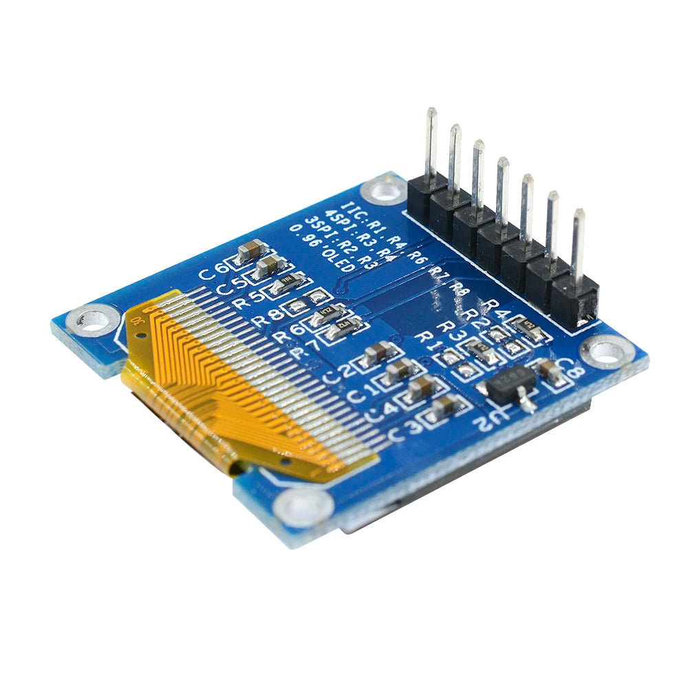 2PCS/lot 0.96 Inch OLED Display Module SSD1306 128x64 Resolution Low Power Consumption I2C Interface for DIY Projects