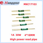 5PCS/Lot  MKC17103 4*18MM 1A 127V Normally open/Normally closed NO/NC conversion magnetic sensor High-power reed dryer