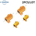 2PCS 10W 25W RX24 Aluminum Power Metal Shell Case Wirewound Resistor 0.1~10K 0.1 0.2 0.3 1 2 68 10 20 100 200 500 1K 10K Ohm