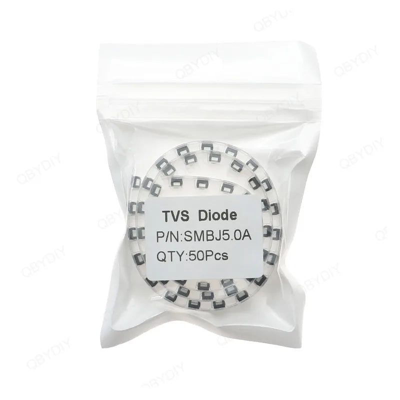 50pcs/lot SMD One Way TVS Diode SMBJ5.0A-SMBJ188A DO-214AA