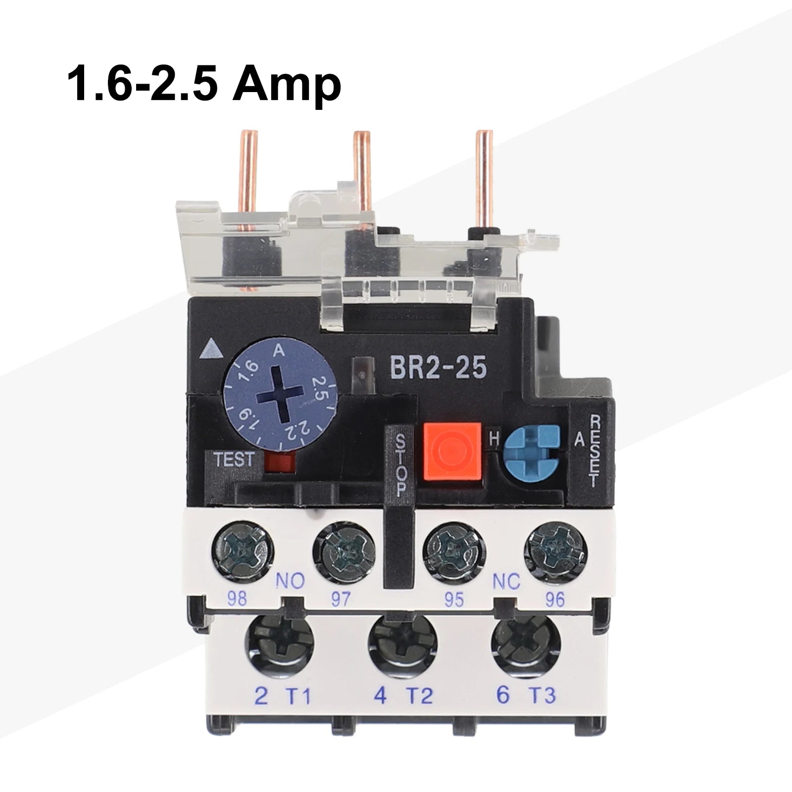 Thermal Overload Motor Relay 3 Phase AC 50Hz/60Hz FR NR2-25 IP20 Plug-in With Indicator Light For CJX2 Series Contactors