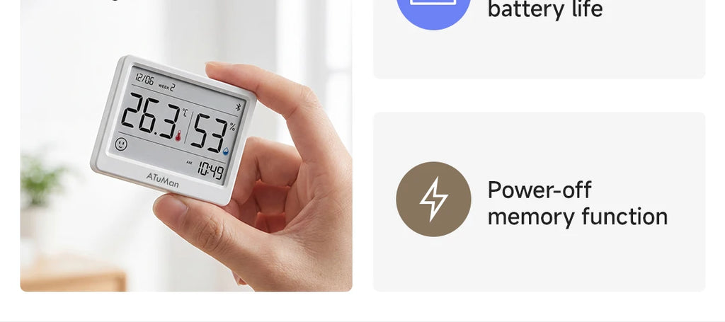 DUKA TH2 E-ink Smart Hygrometer Thermometer Home Indoor Temperature Humidity Meter Sensor Gauge Weather Station Mijia Home APP