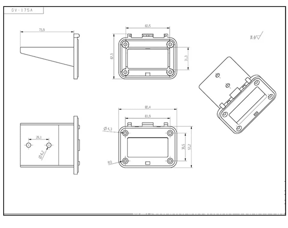 OMCH 1/2/5PCS 50A/120A/175A For Double Pole Plug Connector with Mount Bracket Panel Cover For Boat Truck Cable Connectors Plug