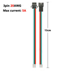 SM JST Connector Cable 22 20AWG Male Female 2/3/4/5/6Pin 12V LED Connectors For Pixel WS2812B RGB LED Strip Light Lamp Driver