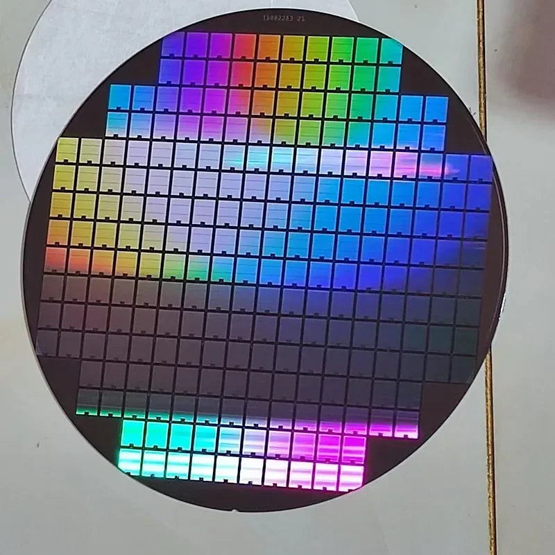 12 Inch CPU Wafer Silicon Science Technology Pendulum Piece Birthday Gift Photoetching Circuit Chip Semiconductor Silicon Wafer