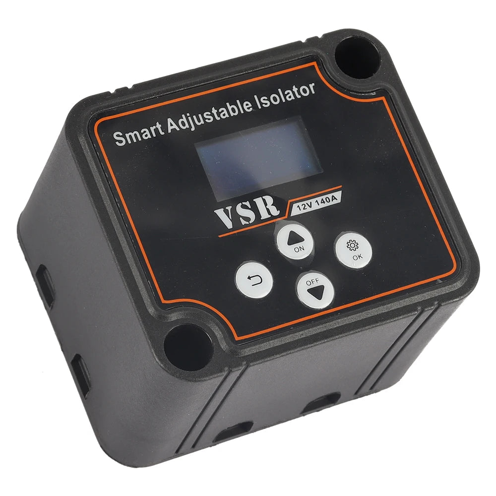 12V 140A Dual Battery Smart Isolator Display VSR Car Relay Voltage Setting Voltage Sensitive for Lithium & Lead-Acid Battery