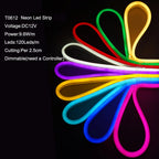 5V 12V Led Neon Light Strip 5mm-6mm Narrow SMD 2835 120LEDs/M IP67 Waterproof Soft Light Bar Shape Decoration