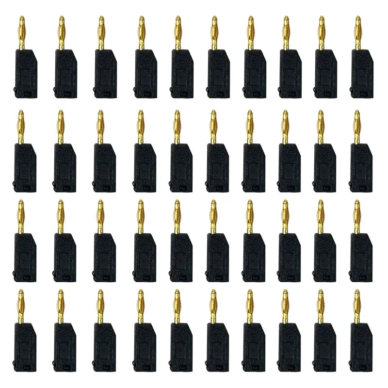 40Pcs 2MM Stackable Banana Plug Soldered Electrical Connector with Socket Jack for DIY Use