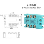 CNTD 3‑Phase Solid State Relay CTRE‑DA Series DC Control AC 10‑120A Industrial SSR Module 4‑32VDC Input 40‑480VAC Output