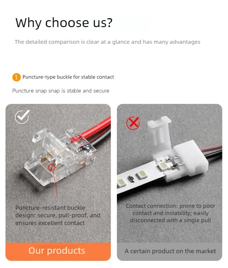 SMD Crystal Joint 2 3 4 5Pin LED Wire Connectors Solderless For 5mm 8mm 10mm Quick Terminal Block Strip Light Wire Connection