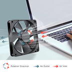 Gdstime 140mm Fan 24V 12V 5V Cooler 140*25MM Case CPU Fan 14025 Radiator Fan for Home Mechanical Equipment,Humidifiers Cooling