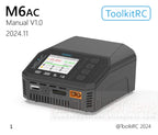 ToolkitRC M6AC Smart Lipo Battery Charger Discharger AC 120W DC300W MAX30A for 1-6S Battery FPV Model Spare Part LiHV LIFE LILON