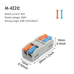 10/50pcs Wire Connector Spliceable Hard Wire Direct Insertion Multi Input And Multi Output Fast Wiring Terminal Block