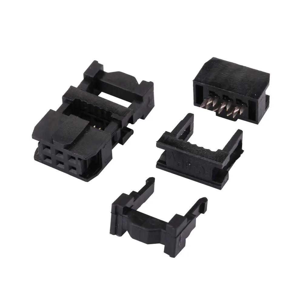 FC 6/8/10/12/14/16/18/20/24/26/30/34/40/50/60/64Pin 2.54mm Pitch Female IDC Socket Connector Ribbon Cable DC3 Header Male Socket