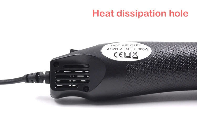 300W Hot Air Heat Gun Electric Power Temperature Blower Thermoresistant Tube Heat Shrink Wrapping Shrink Tube With Hot Air Guns
