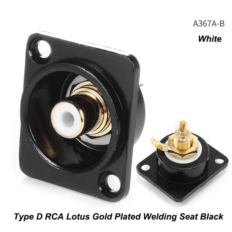 D Type RCA Female Jack YS367A Mounting Module Solder Socket AV Audio Video Connector for DVD Panel