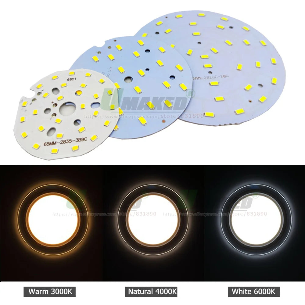 2PC LED Downlight PCB Plate 9W 12W 18W 24W Round Shape Lighting Source Panel 300mA SMD5730 For High Power Sport Lamp Replace DIY