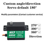 PTK Servo 8.4V 30kg 40kg High speed0.05 brushless RC servo motor Waterproof 1/8 1/10 1/12 scale automotive fixed wing robot 180°