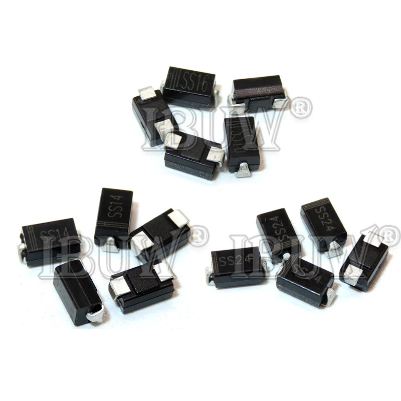 100PCS Rectifier diode M1 M4 M7 SS12 SS14 SS16 SS24 SS34 SS36 SS110 SS210 SS210 US1M RS2M ES1D DO-214AC Schottky diodes