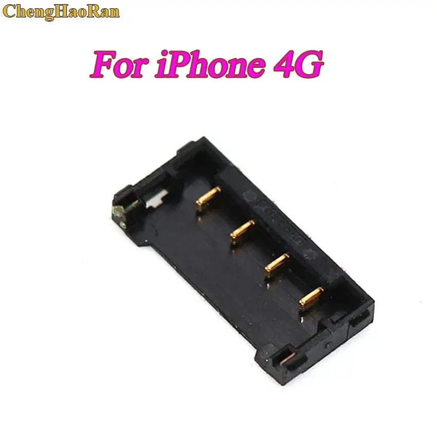 1PCS Battery FPC Plug Connector Battery Holder Clip Contact Replacement on Motherboard for Iphone 4  4G Iphone4  4pin
