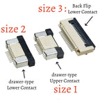 5-20pcs 1.0MM FFC/FPCconnector  Back Flip Lower Contact drawer-type Upper/Lower Contact 4/6/8/10/12/14/16-40P
