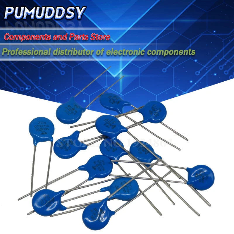 20PCS Piezoresistor Varistor Series 7D 10D 14D 7D151K 7D220K 10D101K 10D330K 14D471K 14D220K 7D431K 10D621K 10D561K Resistor