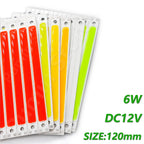 5pcs 12V COB LED Strip Light Bulb 120mm LED Chip Red Blue White Green Yellow For DIY Reading Light Staircase Kitchen Work Light