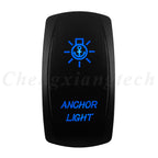 12V 20A Blue Led Car Boat Laser Rocker Switch ON OFF, (ON) OFF, ON OFF ON, (ON) OFF ON, (ON) OFF (ON) Waterproof