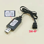 1PC 3.7V/7.4V Lithium Battery USB Charging Cable With 1.25mm MX2.0 PH2.0 XH2.54 JST SM2P/4P Interface For Toy Remote Control Car
