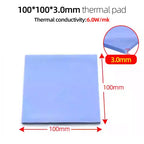 100mm 6.0W/mK PC Computer Processor GPU CPU Heatsink Cooling Thermal Pad High Performance 0.5/1/1.5/2/2.5/3mm Multi Thickness
