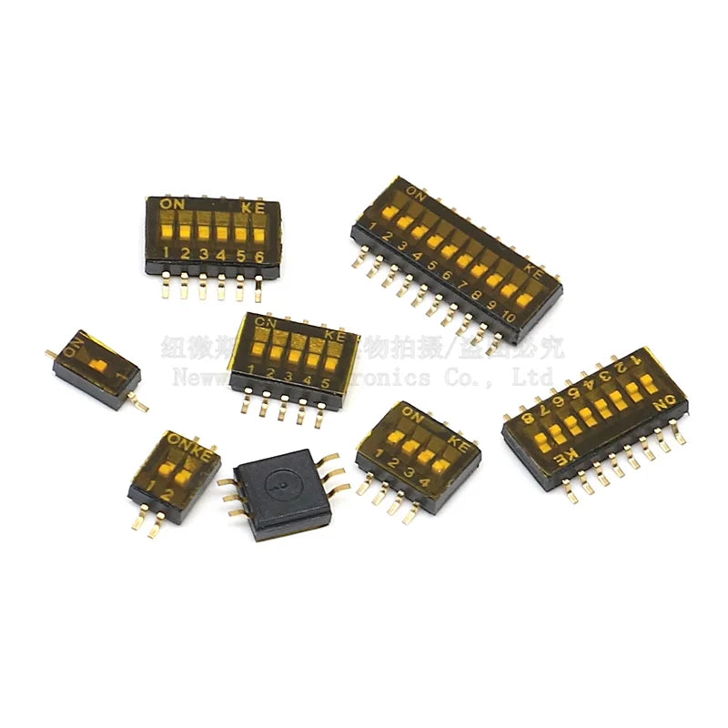 5Pcs 1.27mm Pitch Dip Switch SMD SMT Slide Type Switch 1P/2P/3P/4P/5P/6P/8P/10Pin Position