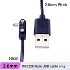 Smart Wristband Male Female Wire 2 3 4 5 Pole USB Type-C DC Charger Connector 2A DC Smart Watch Magnetic Pogo Pin Universal