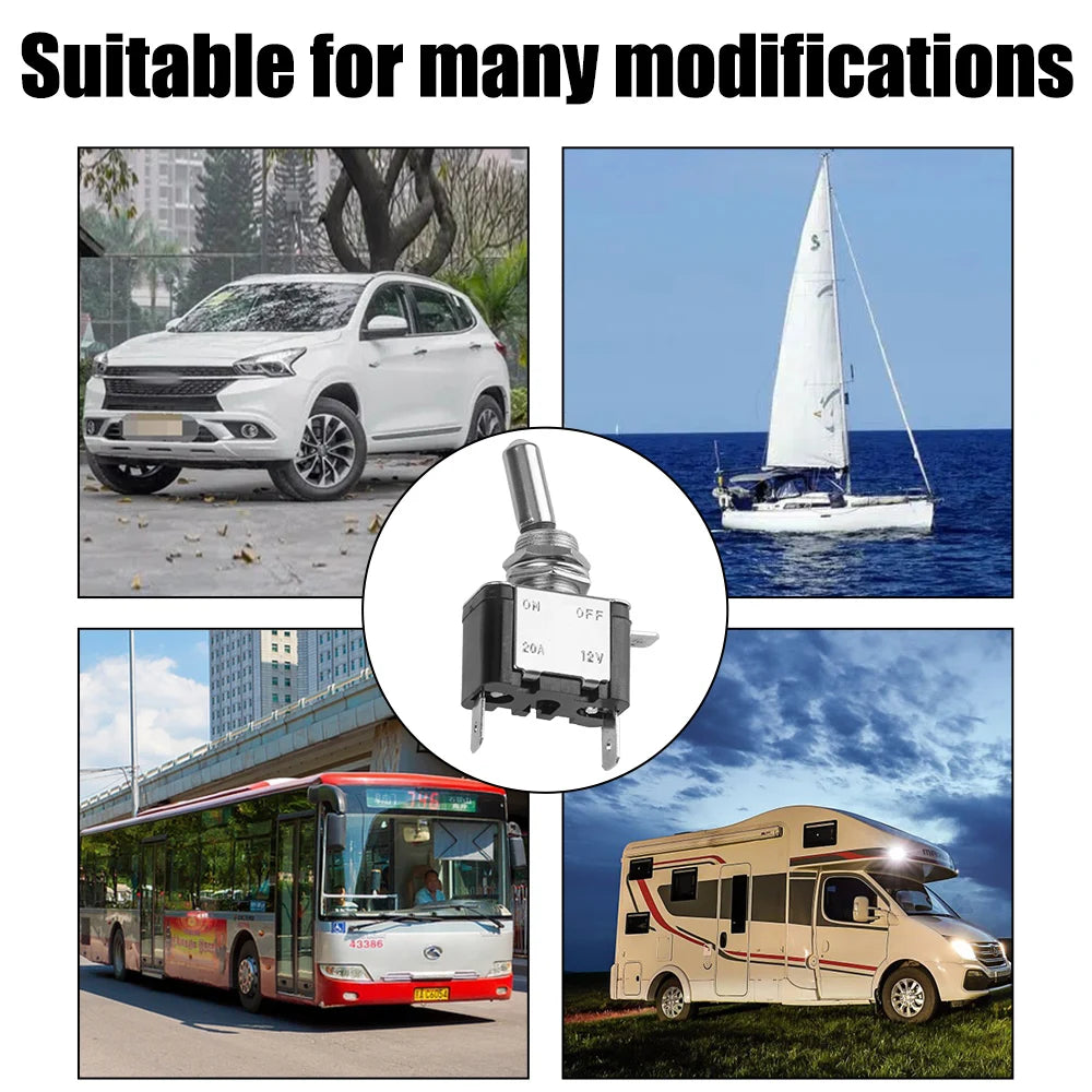 12V SPST Toggle Rocker Switch LED Light for Ignitions Boost Marine Boat Racing Car Switch Light Toggle Truck Trailer Accessories