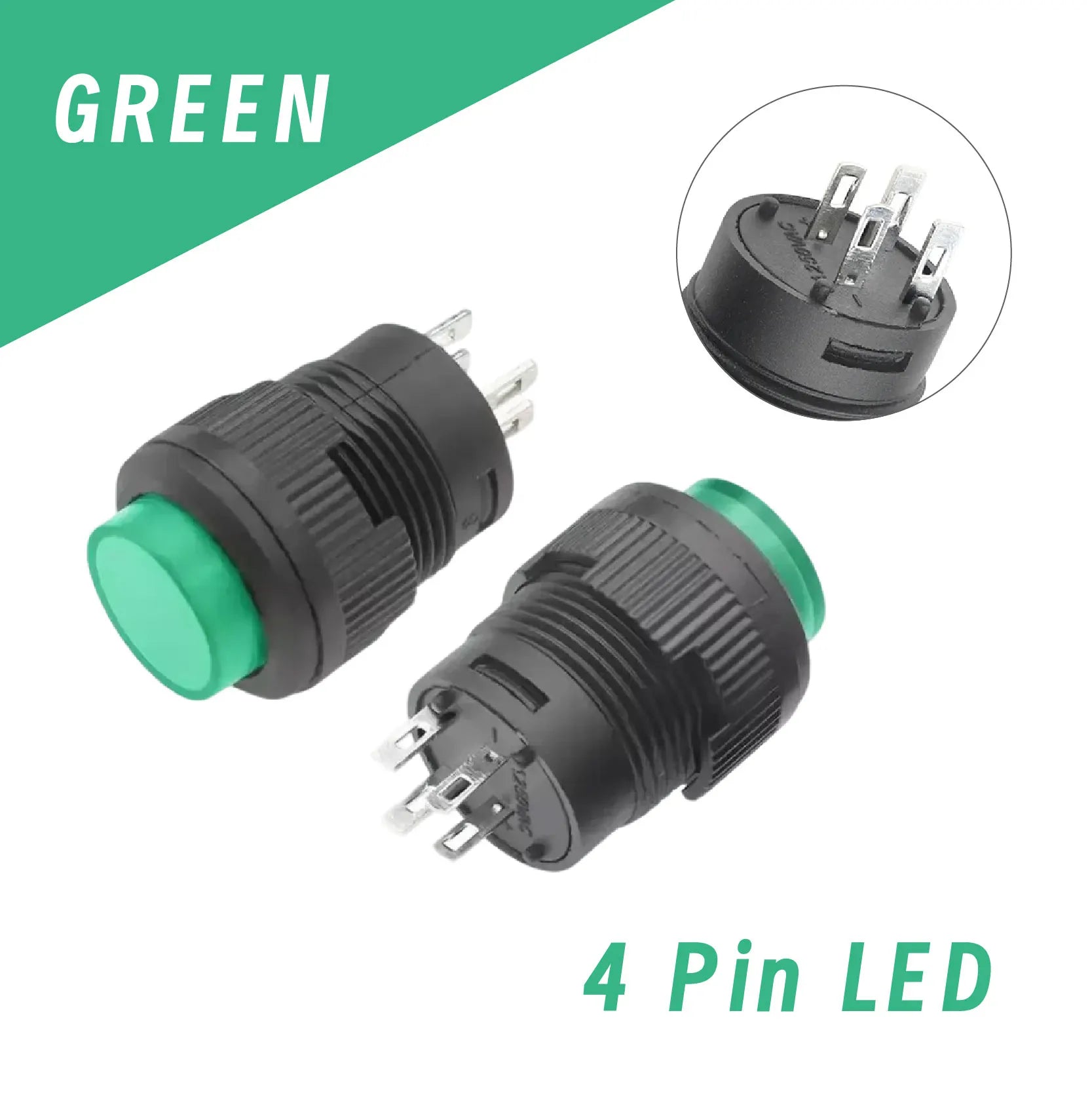 5/20/100PCS Self Reset/Self-locking 16MM Momentary Push Button Switch 4Color LED Lighting 2Pin 4Pin R16-503/AD R16-503/BD