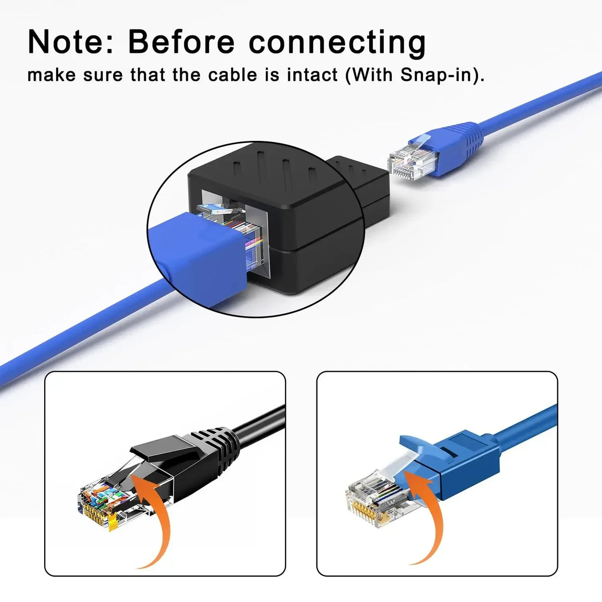 RJ45 Coupler Ethernet Cable Connectors Female To Female 1000Mbps High-speed Network Extender Adapters for Cat7/Cat6/Cat5/Cat5e