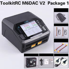 ToolkitRC M6DAC PRO V2 Dual Channel Smart Lipo Battery Charger Discharger AC 200W DC 800W 16A for 1-6S LiHV LiPo PD65W FPV Drone