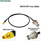 RG-174 Coaxial Cable Q9 BNC Female Waterproof to MMCX Male Connector Crimp Wire Terminal RF Jumper Pigtail Line For Wifi Card